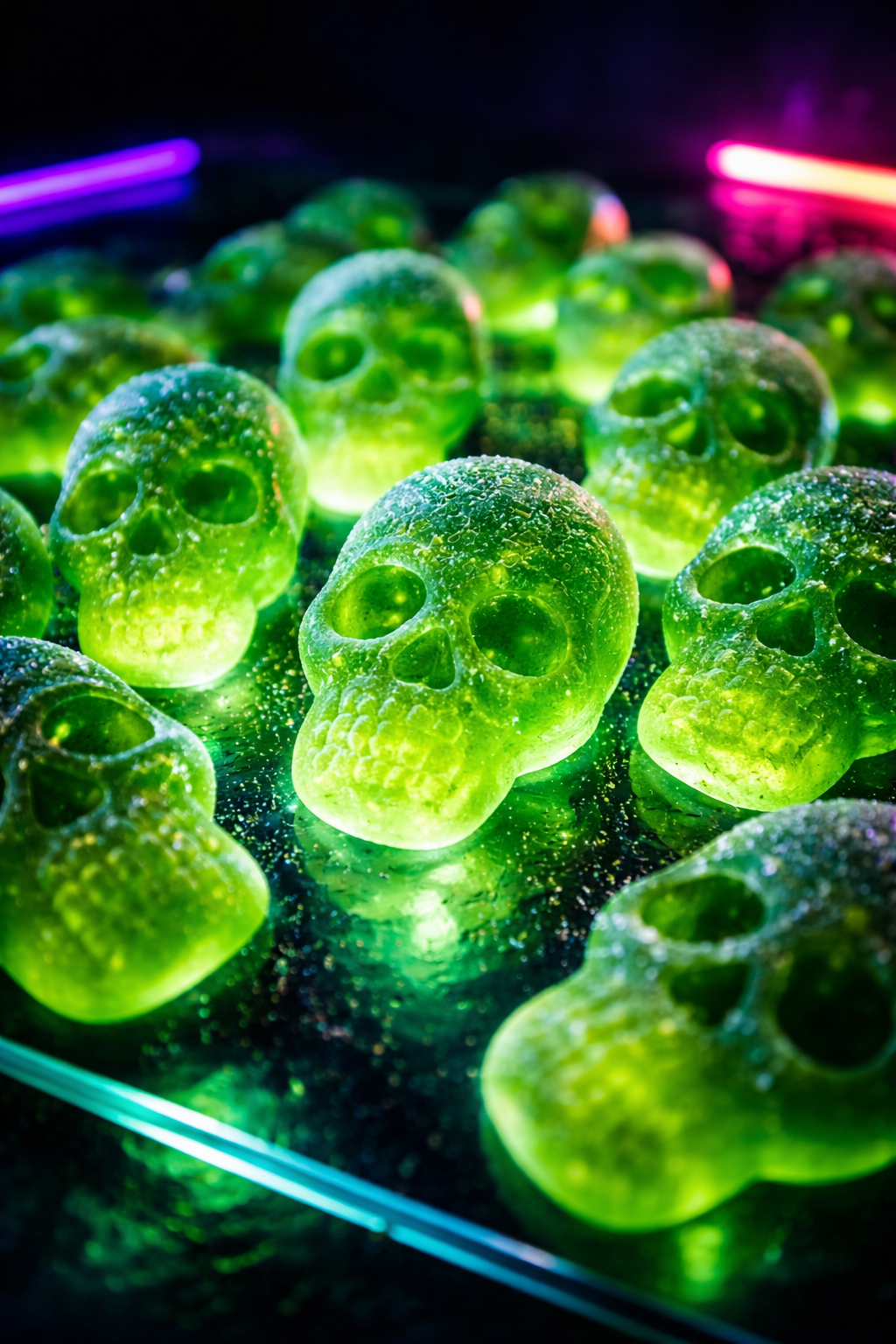 skull shaped sweet and sour gummy candy